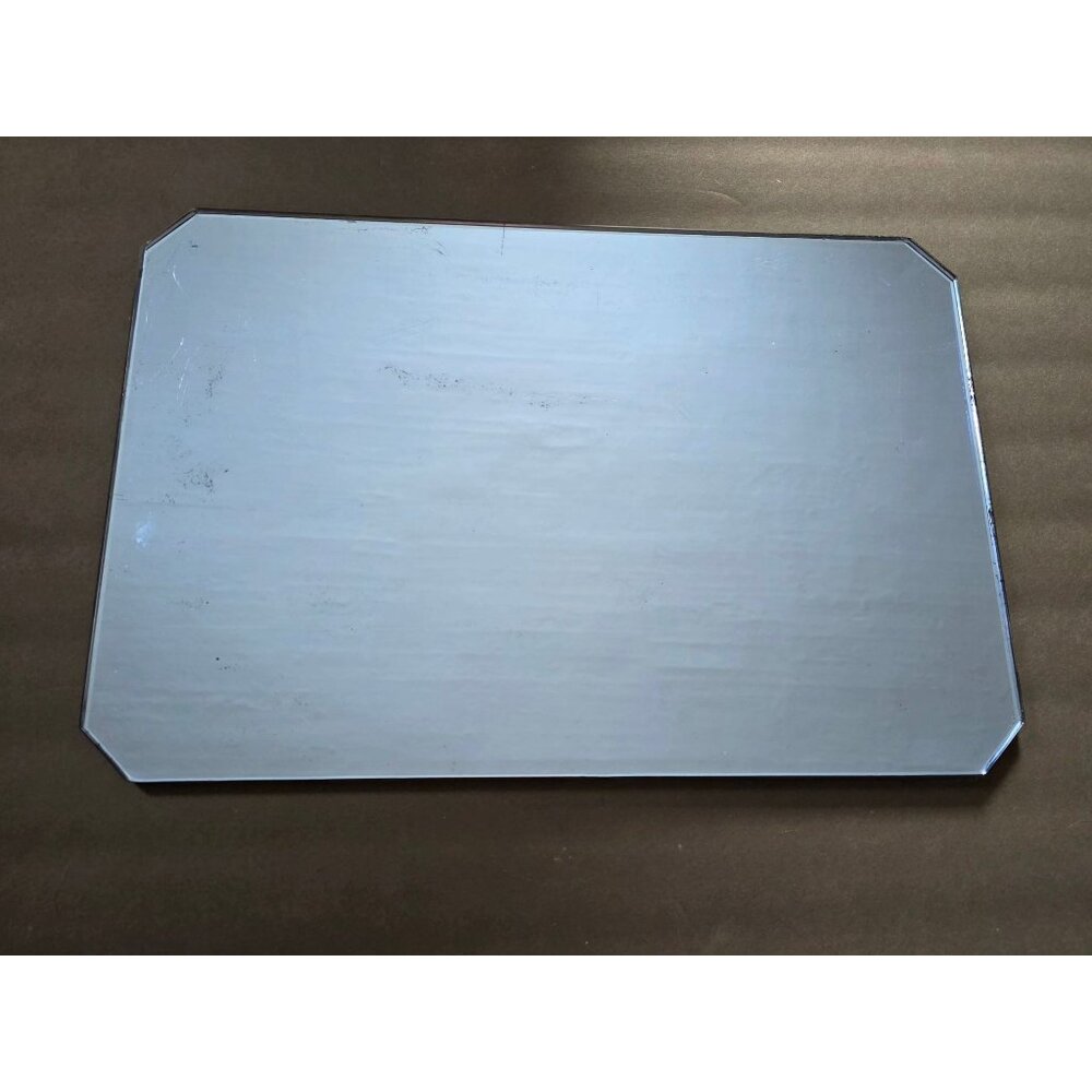 Beveled Edge Rectangular Blue Glass Mirror 18"x12"